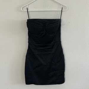 Heiress Black Exposed Seam Corset Mini Dress